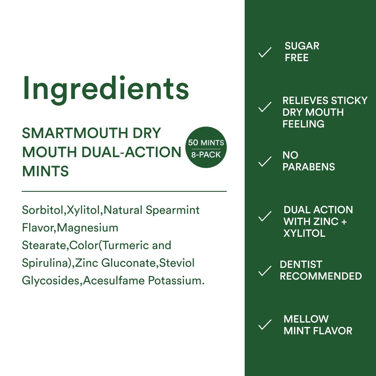 SmartMouth mints offer a refreshing breath moment during the day.