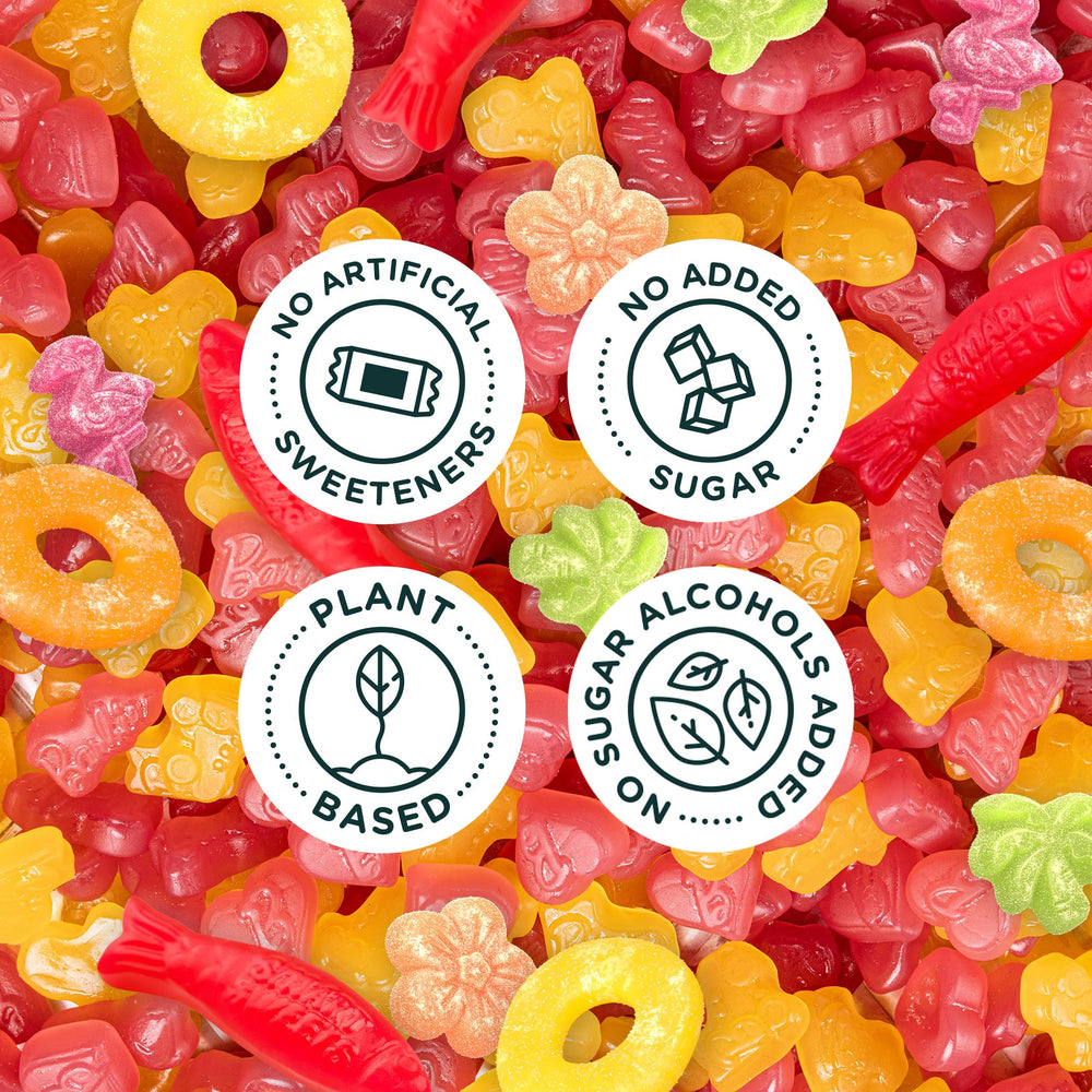 Smartsweets Barbie Pink Lemonade Dream flavor, playful plant-based snack
