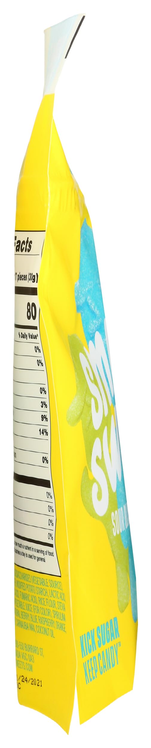 SmartSweets Sour Blast Buddies kid enjoying reflects family-friendly snacking.