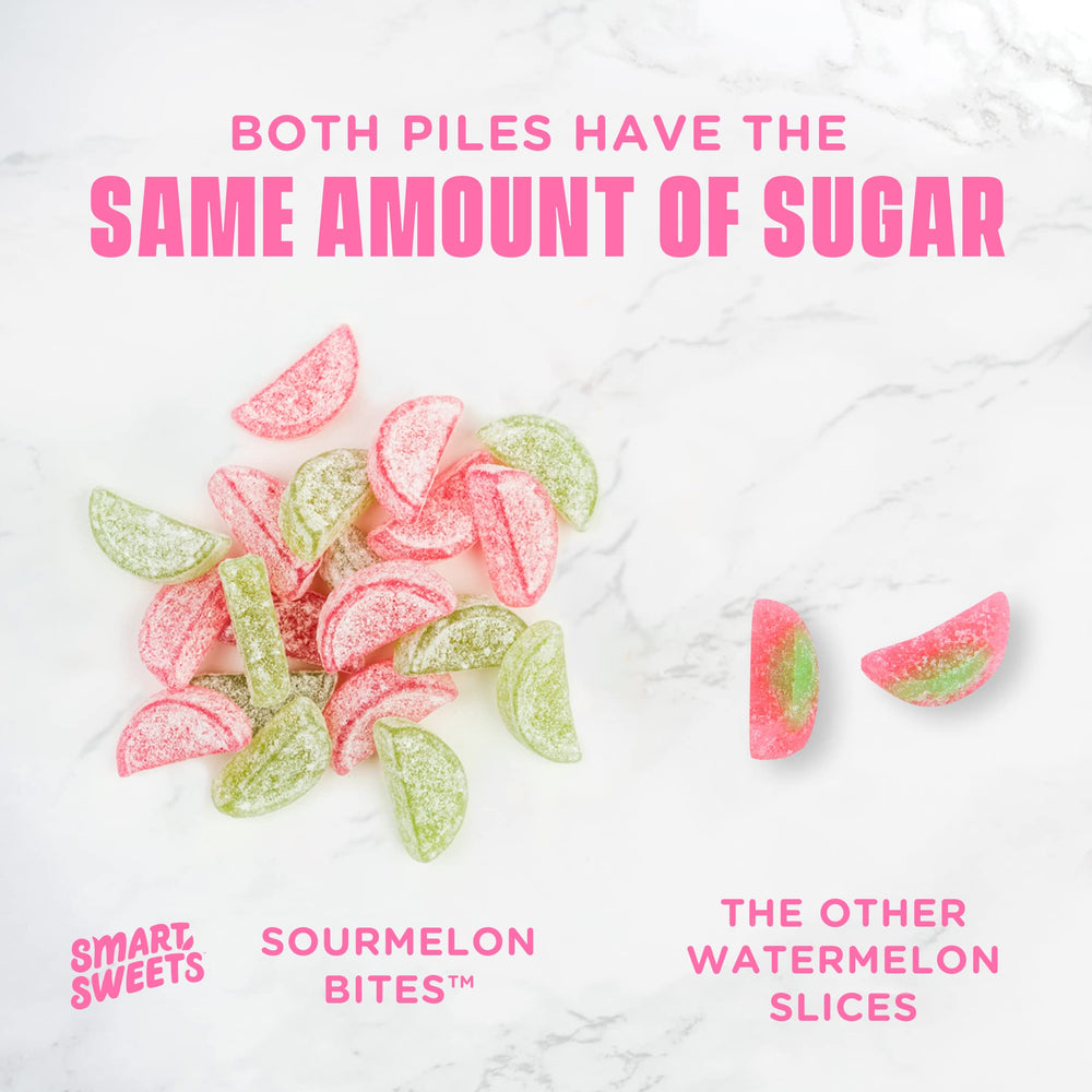 SmartSweets Sourmelon Bites plant-based candy appeals to vegan-friendly snackers.