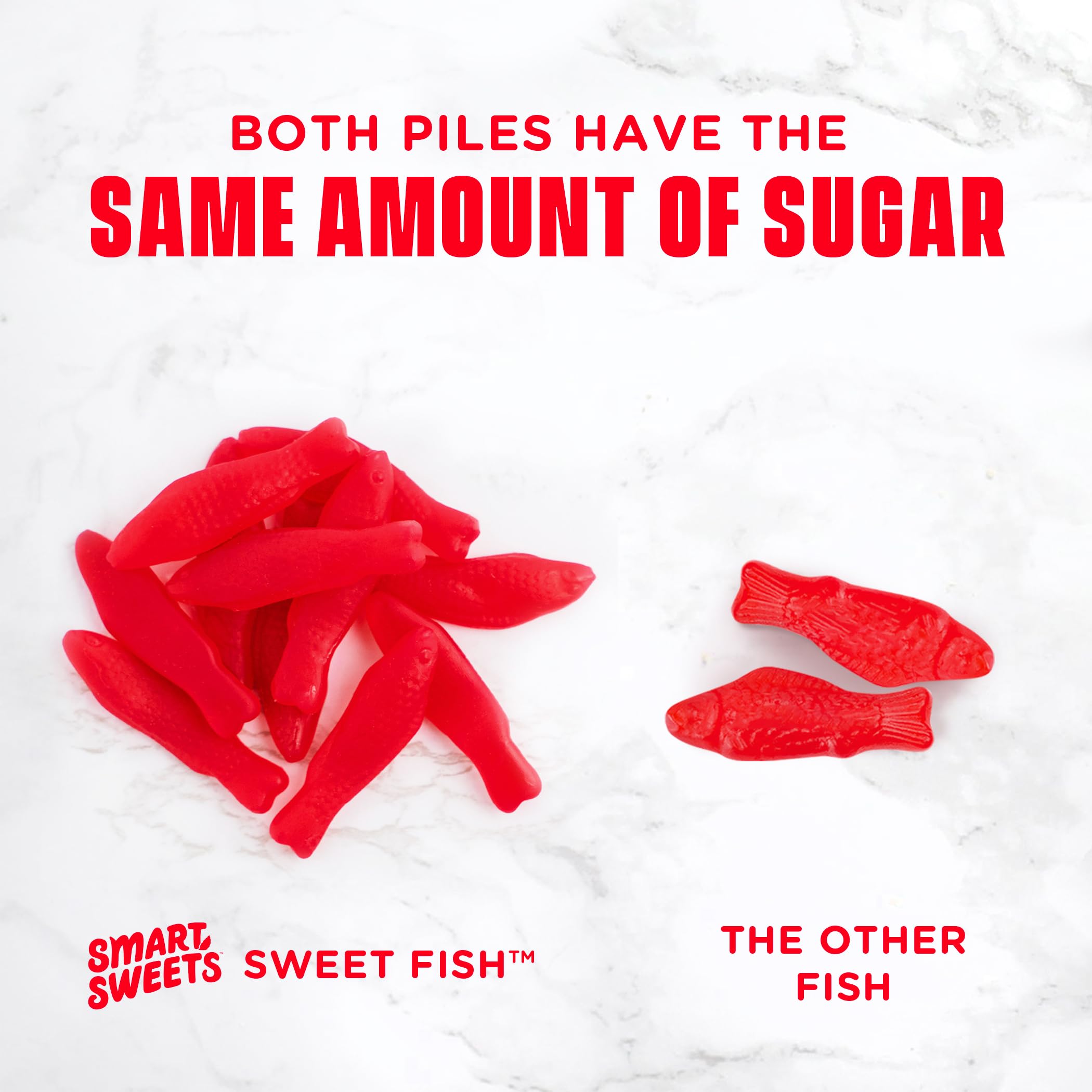 SmartSweets Sweet Fish travel snack, suitcase-friendly packaging.