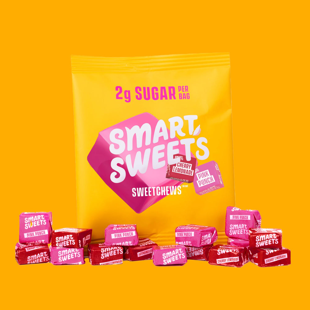 SmartSweets SweetChews gluten-free allergen-friendly label on packaging.