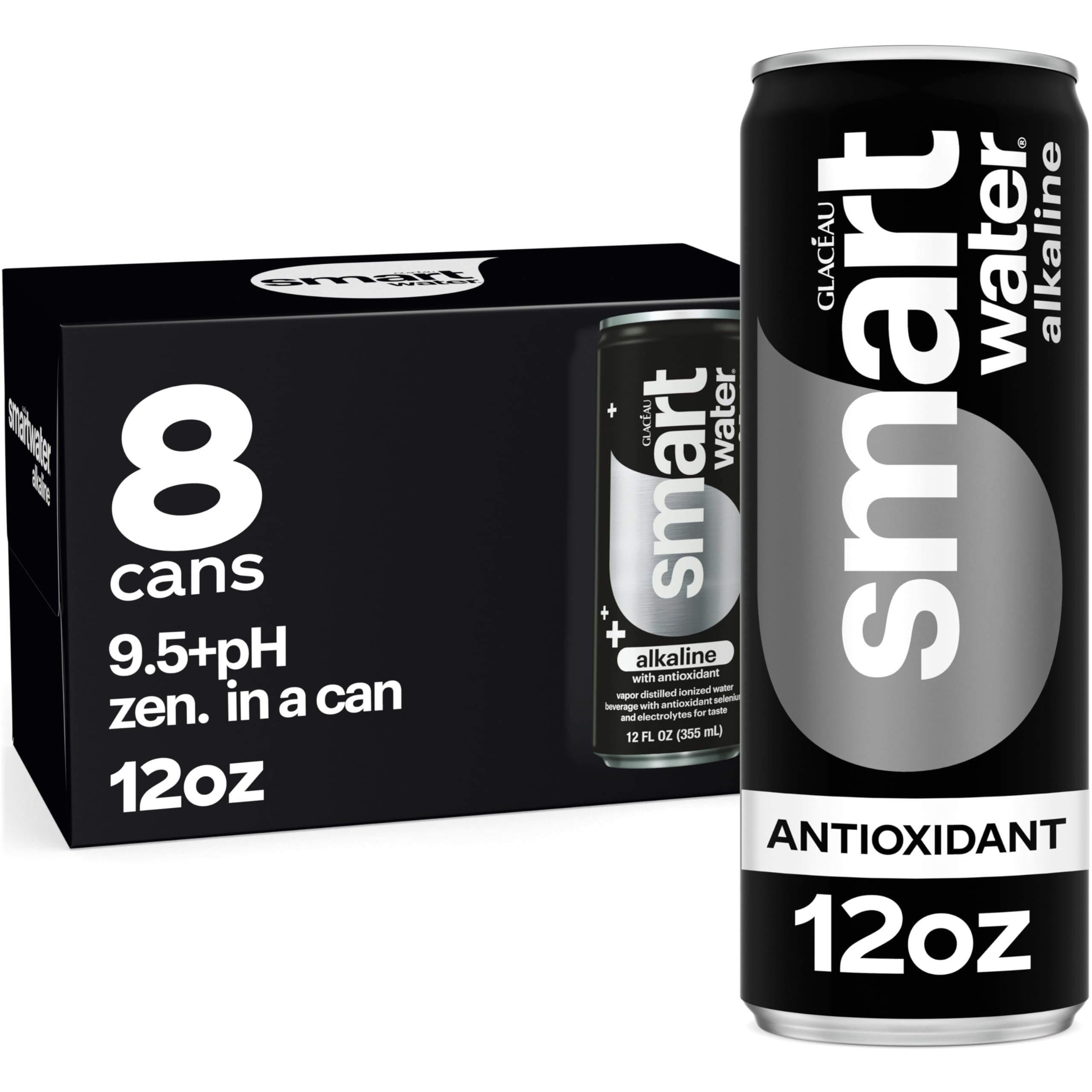 Smartwater alkaline antioxidants can eight-pack ready for on-the-go hydration.