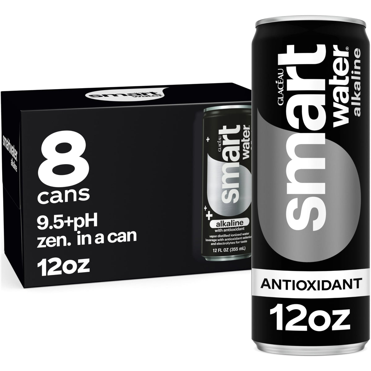 Smartwater alkaline antioxidants can eight-pack ready for on-the-go hydration.