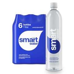 Smartwater 6-pack bottles for on-the-go hydration