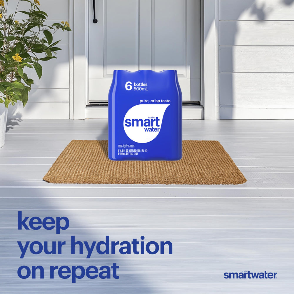 Smartwater vapor-distilled process concept with clouds illustrating purity.