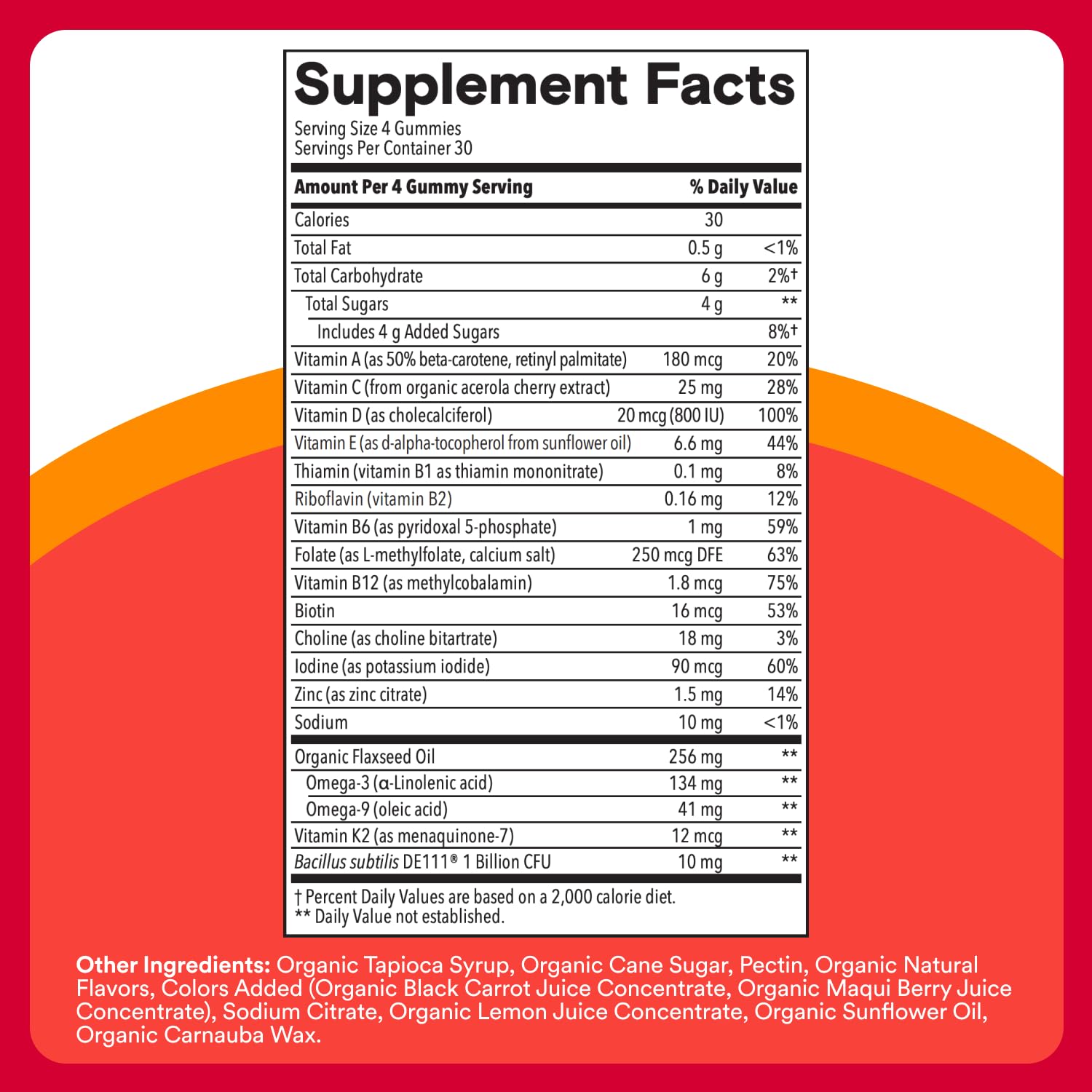 SmartyPants Organic Kids Multivitamin Gummies cherry-orange-berry flavors entice kids to take vitamins.