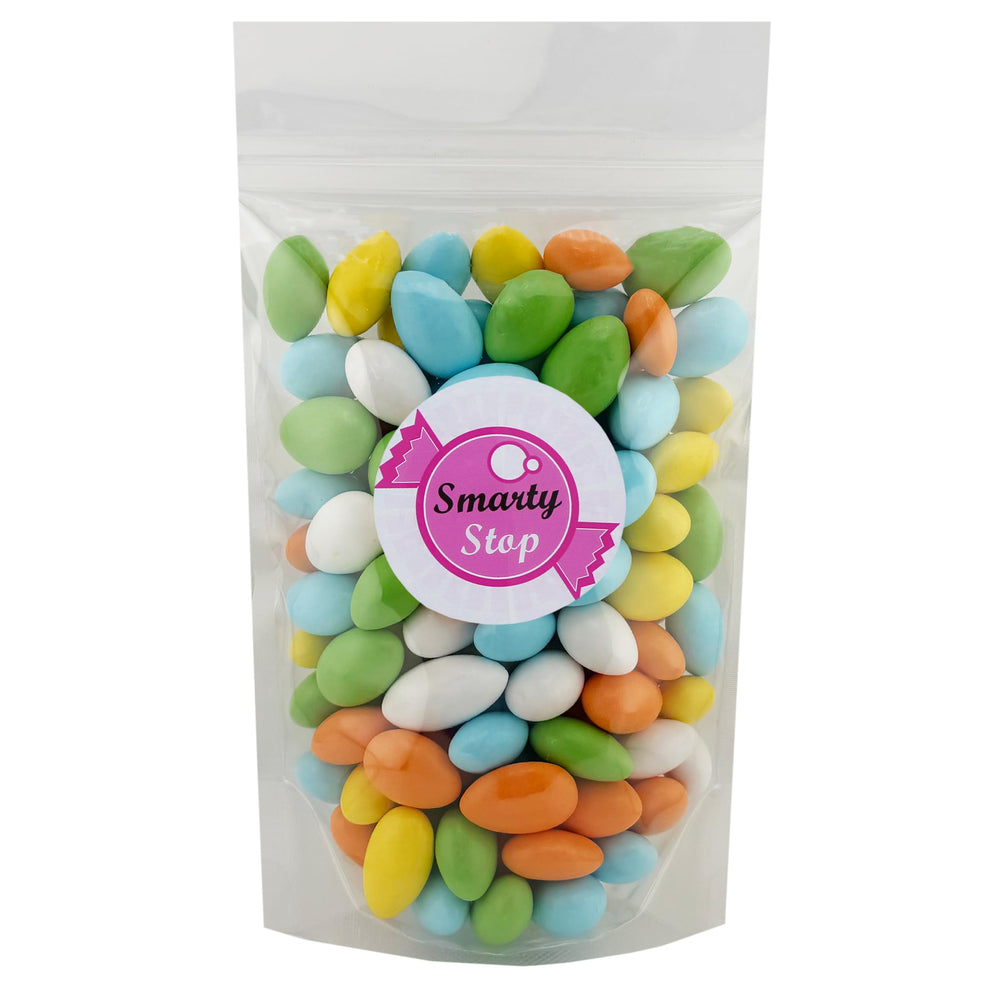 Smarty Stop Jordan almonds on dessert table for décor and bites