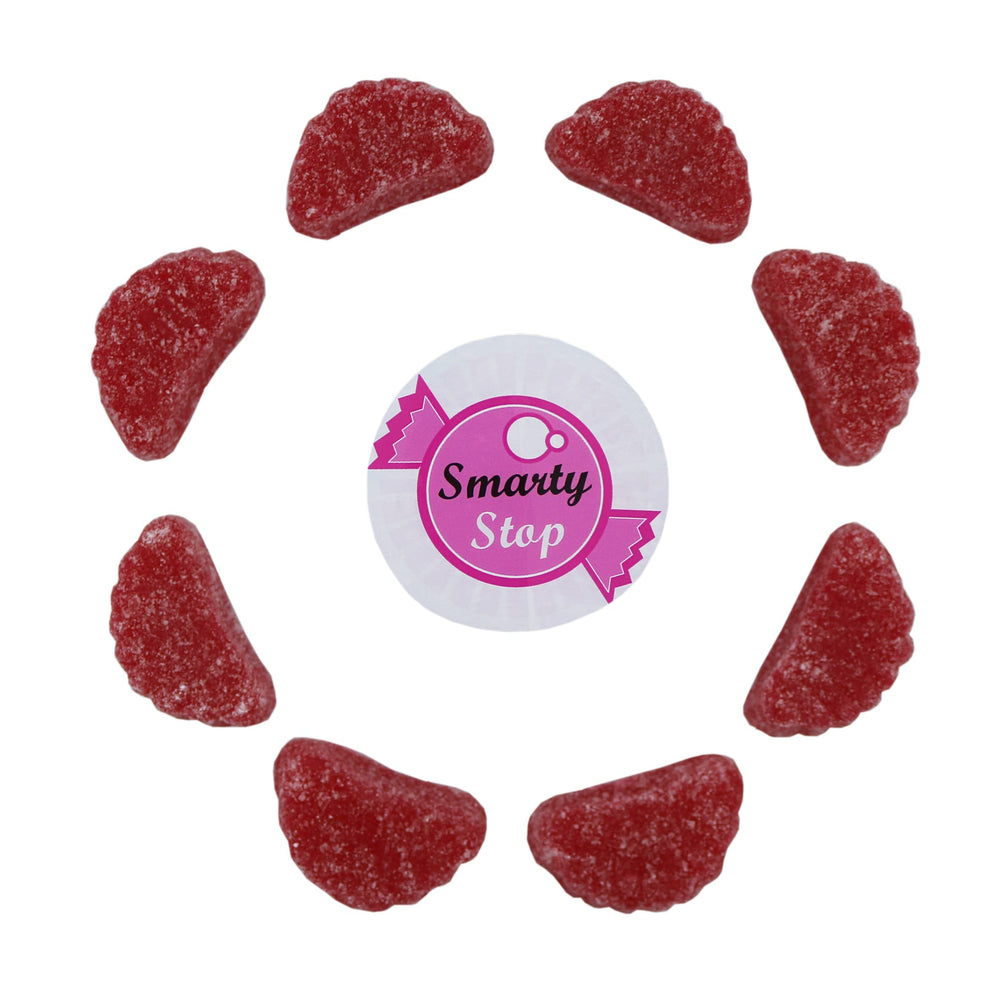 Smarty Stop Red Cherry Slice Wedges party table — versatile bulk candy for gatherings and baking.