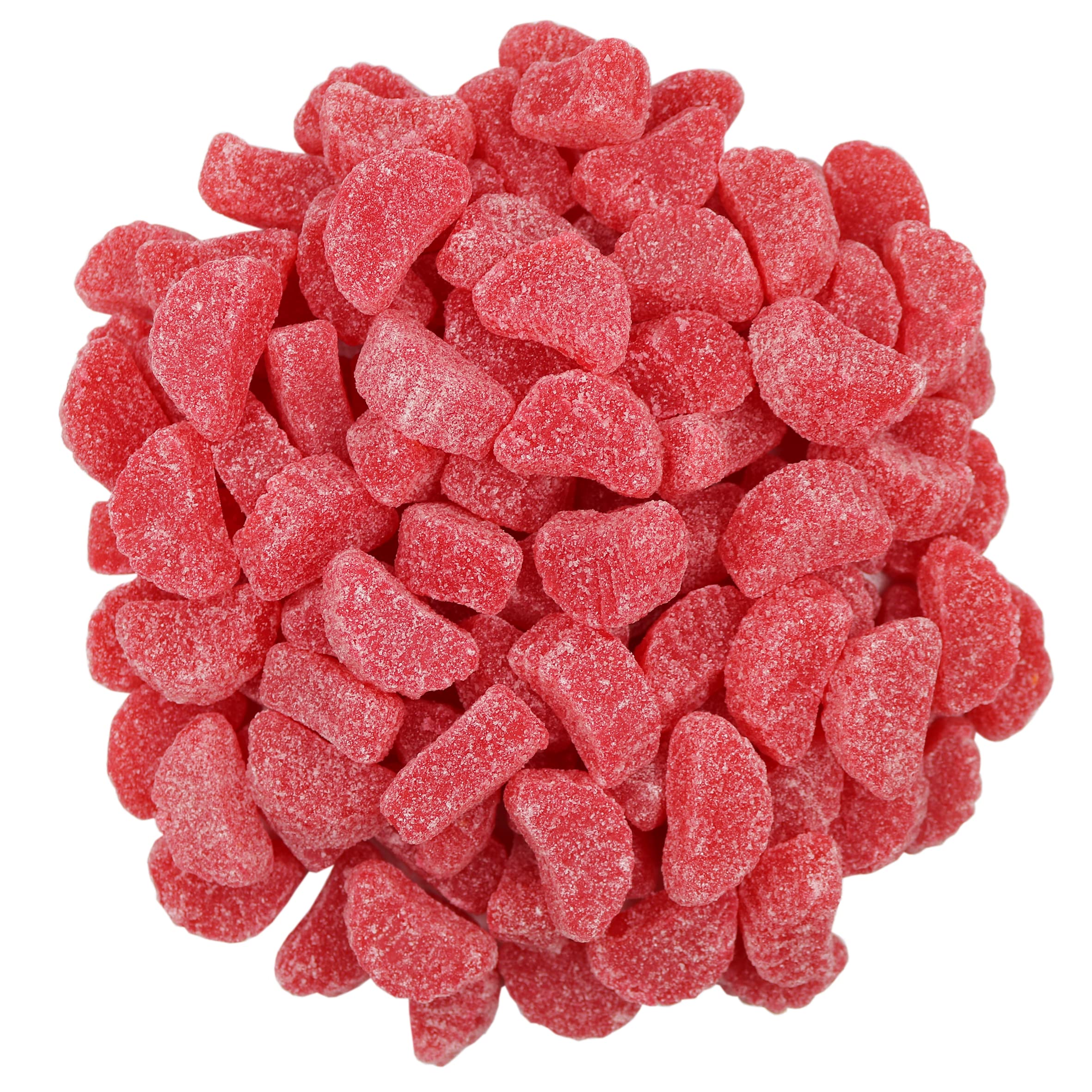 Smarty Stop Red Cherry Slice Wedges texture — chewy consistency perfect for desserts and toppings.