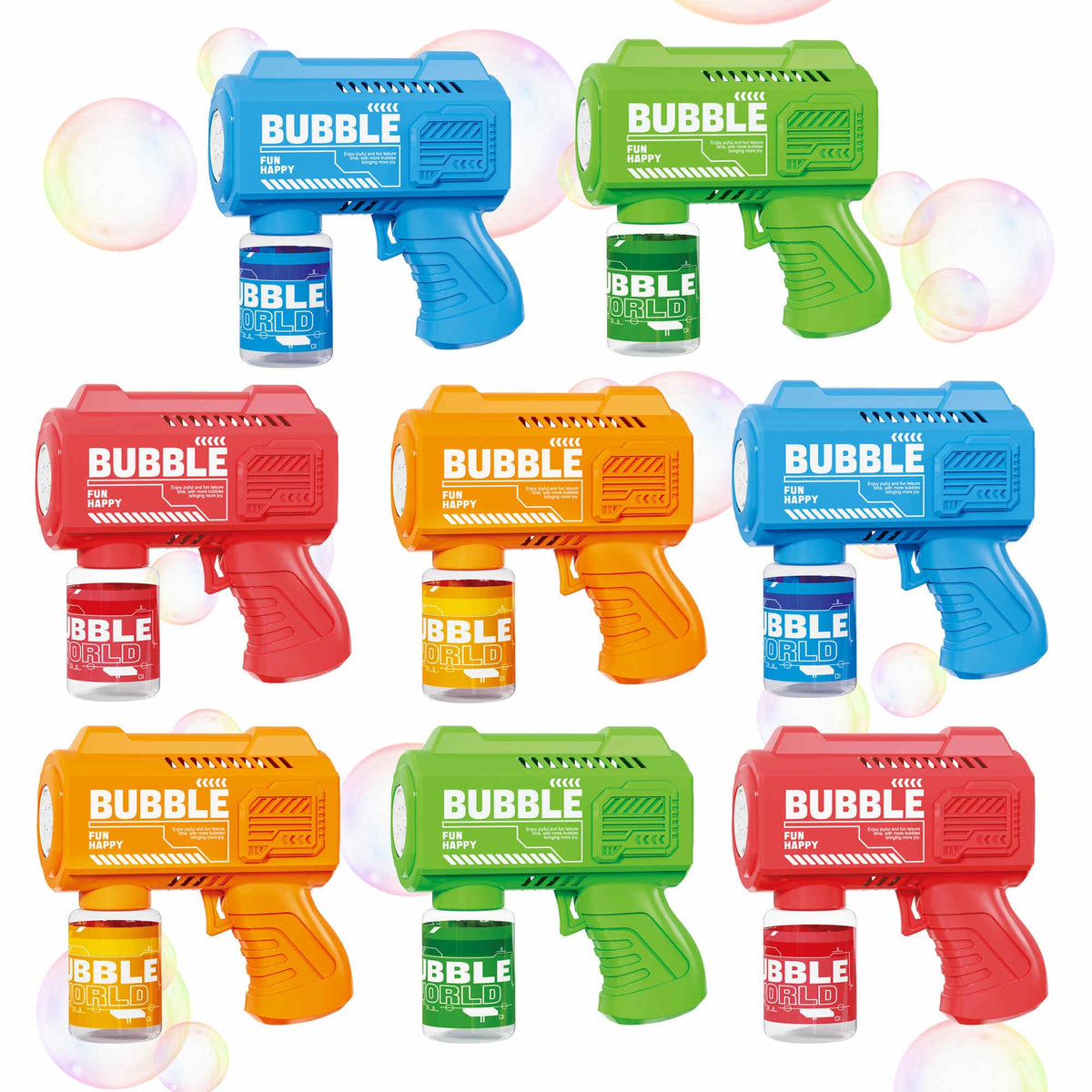 SmartYeen red bubble gun, ideal for outdoor family play and social fun.