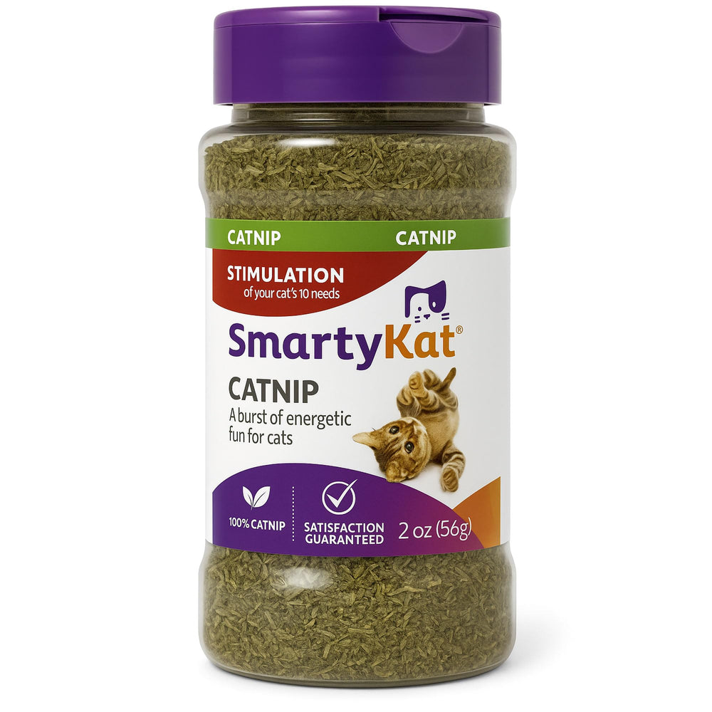 SmartyKat catnip canister 2oz ideal for indoor play and enrichment
