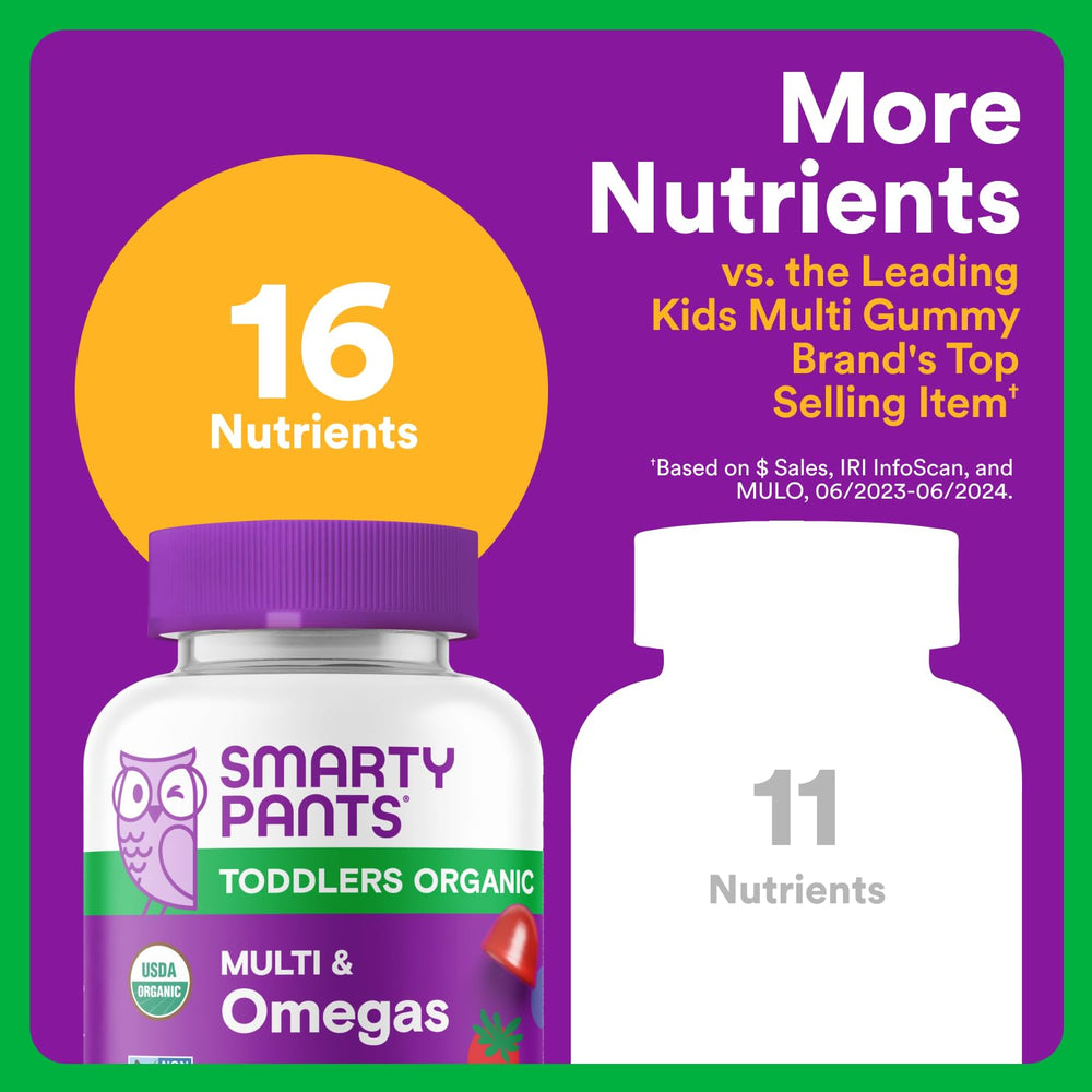 SmartyPants cherry-flavor toddler gummies appealing and kid-friendly.