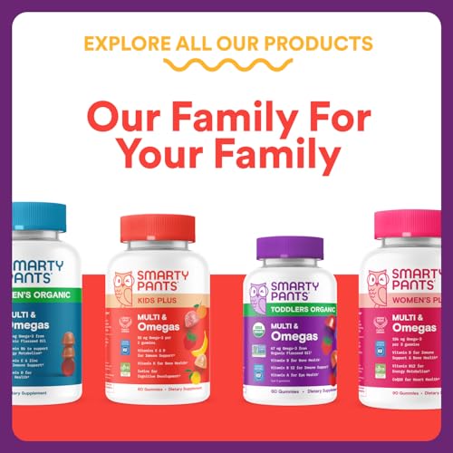 Two gummies beside a calendar hint at simple daily dosage.