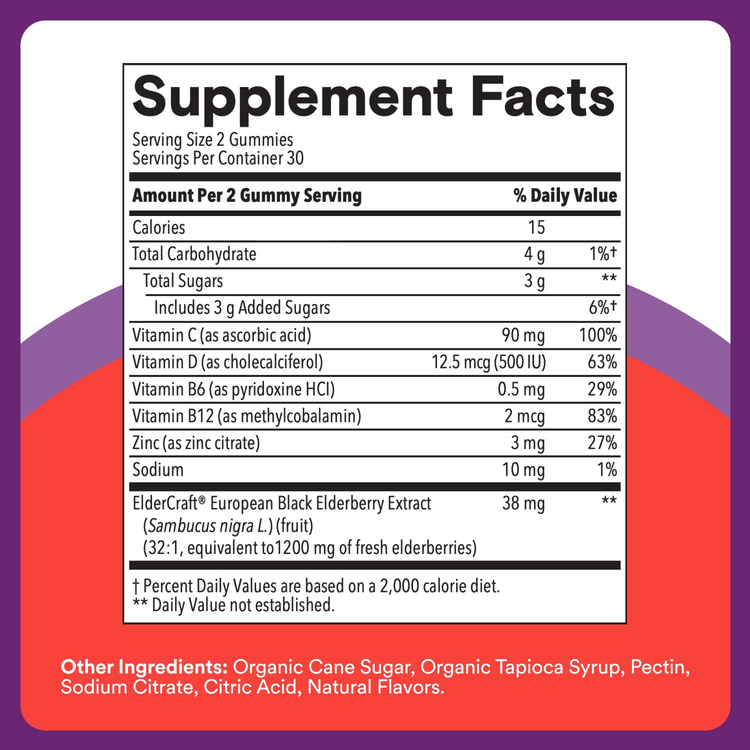 Gummies on spoon show fruity elderberry flavor kids enjoy.