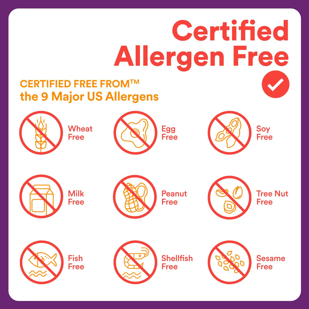 Bottle and packaging on shelf suggest gluten-free, third-party tested quality.