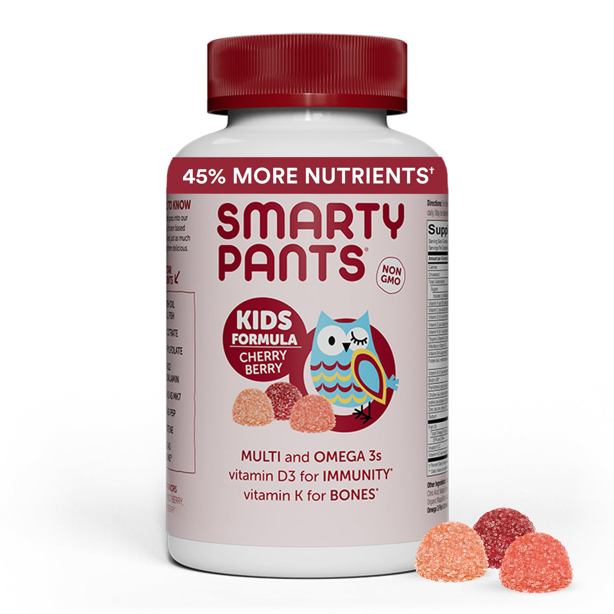 SmartyPants Kids Multivitamin gummies bottle close-up for daily nutrition