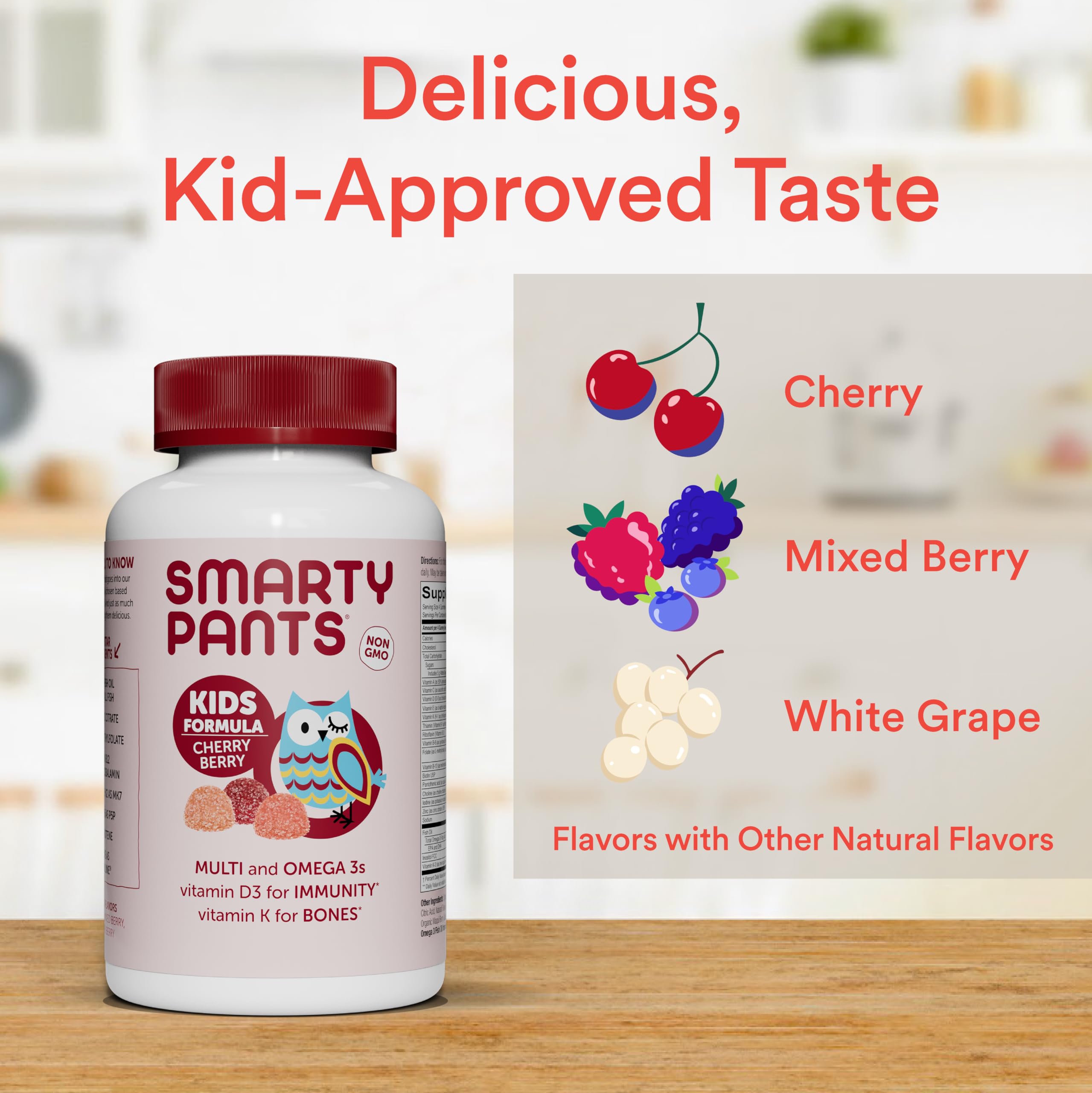 SmartyPants B12 methylcobalamin gummy close-up indicating energy metabolism support