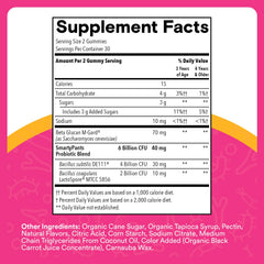 Close-up of the SmartyPants label highlights vegan, clean-label formula.