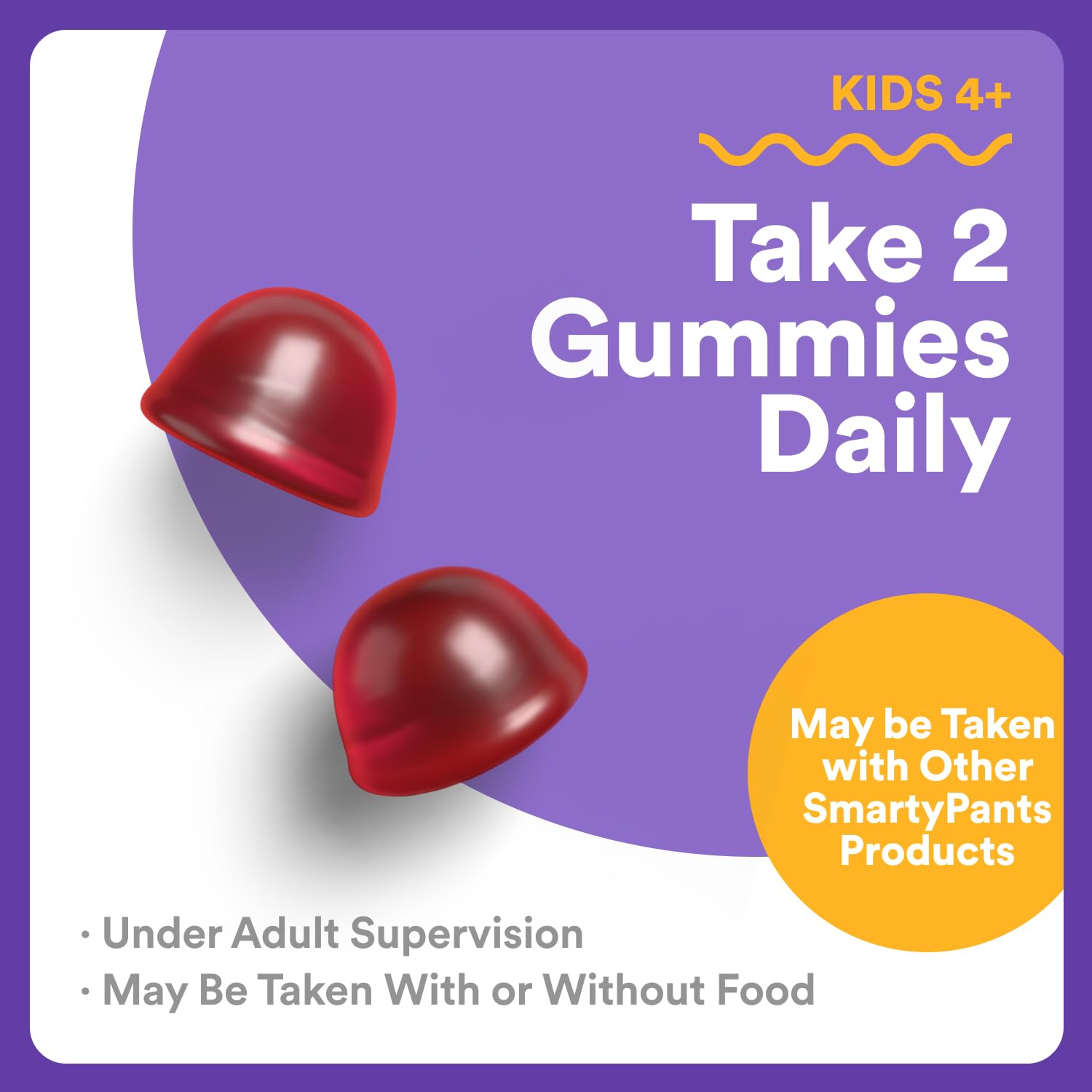 Kid taking SmartyPants Kids Sleep Zero Melatonin gummy at bedtime.