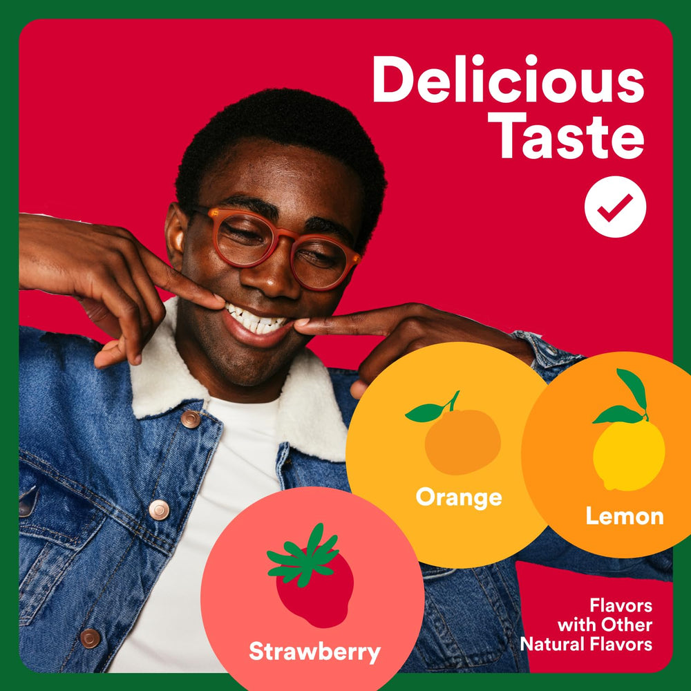 SmartyPants lemon flavor gummies with label underscores prebiotic fiber support.