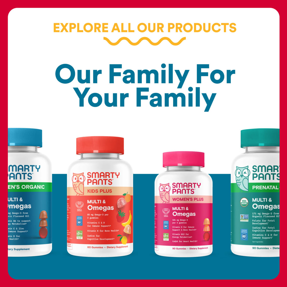 SmartyPants Organic Men's Multi Probiotics bottle with spoon for serving gummies.