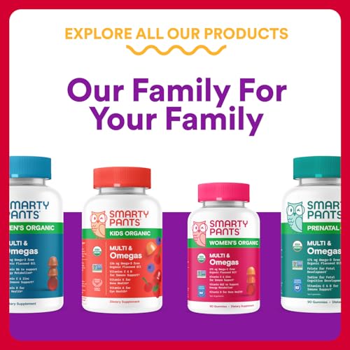 SmartyPants packaging communicates clean label quality and purity for families.