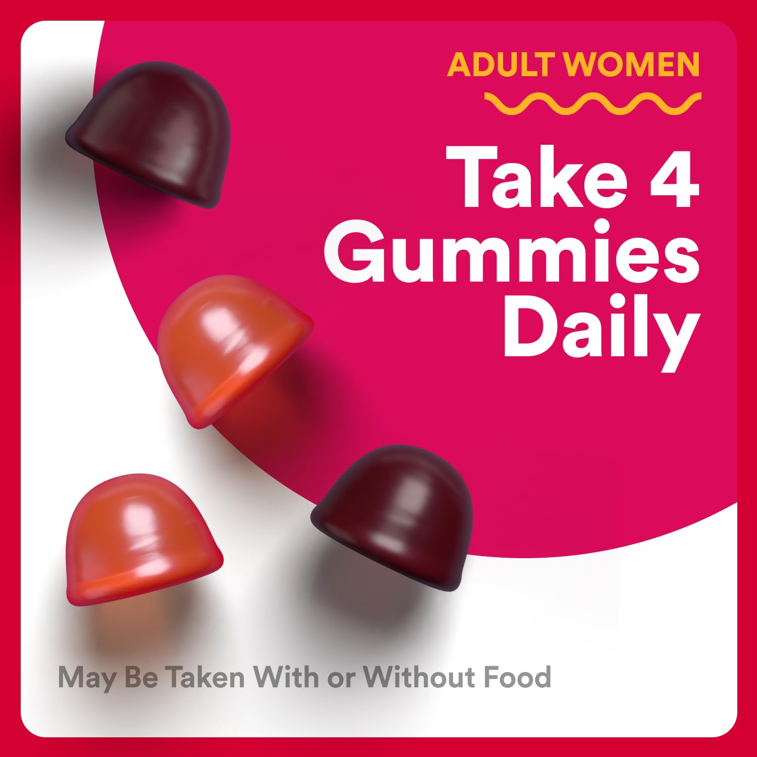 Back of SmartyPants bottle with four-gummy daily directions