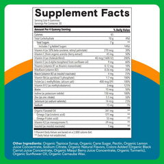 SmartyPants Organics Men’s Multivitamin label detail features methylfolate and D3 for absorption.