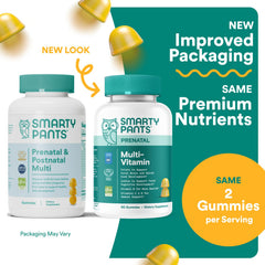 SmartyPants prenatal gummies close-up with lemon flavor for easy daily intake