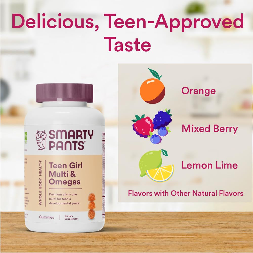 SmartyPants bottle close-up highlighting bright labeling and gummy texture
