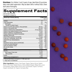 SmartyPants label close-up showing gluten-free claim and vitamins.
