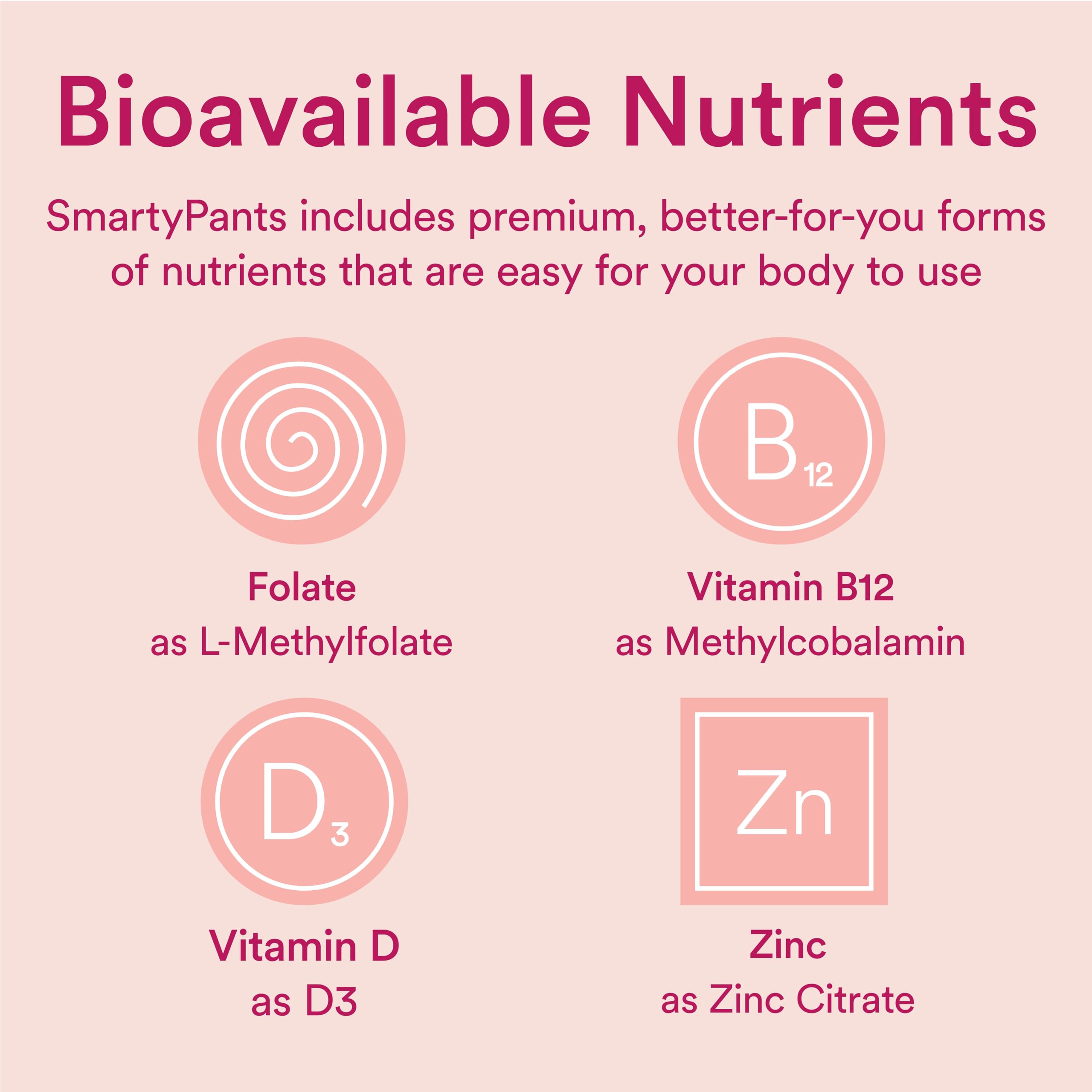 SmartyPants 60-count bottle emphasizes quantity and convenience.