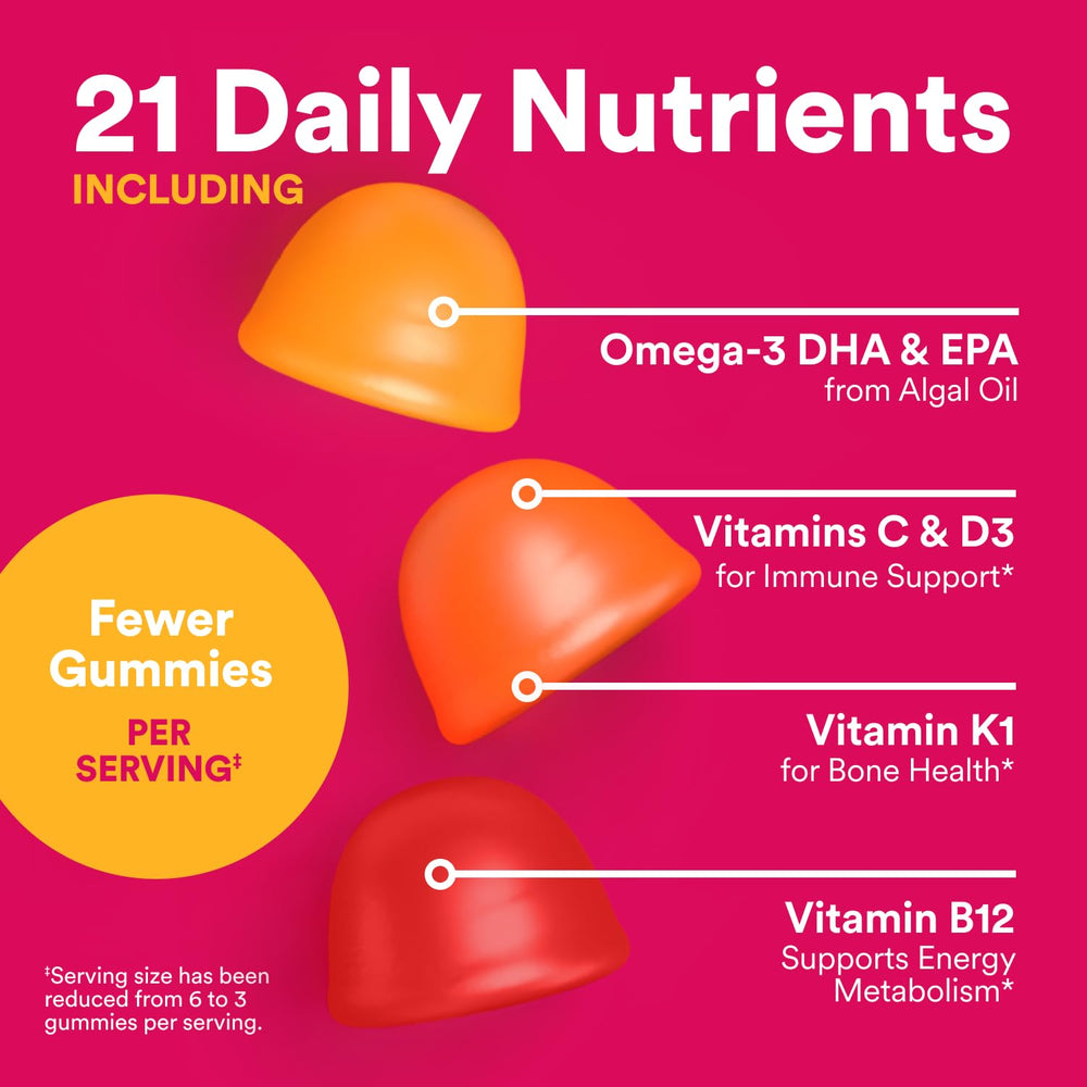 SmartyPants Women’s Multivitamin Gummies lemon closeup with immune-supporting vitamins.