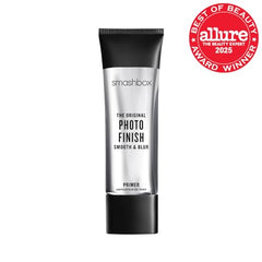 Smashbox primer bottle pump in action showing easy, lightweight application.