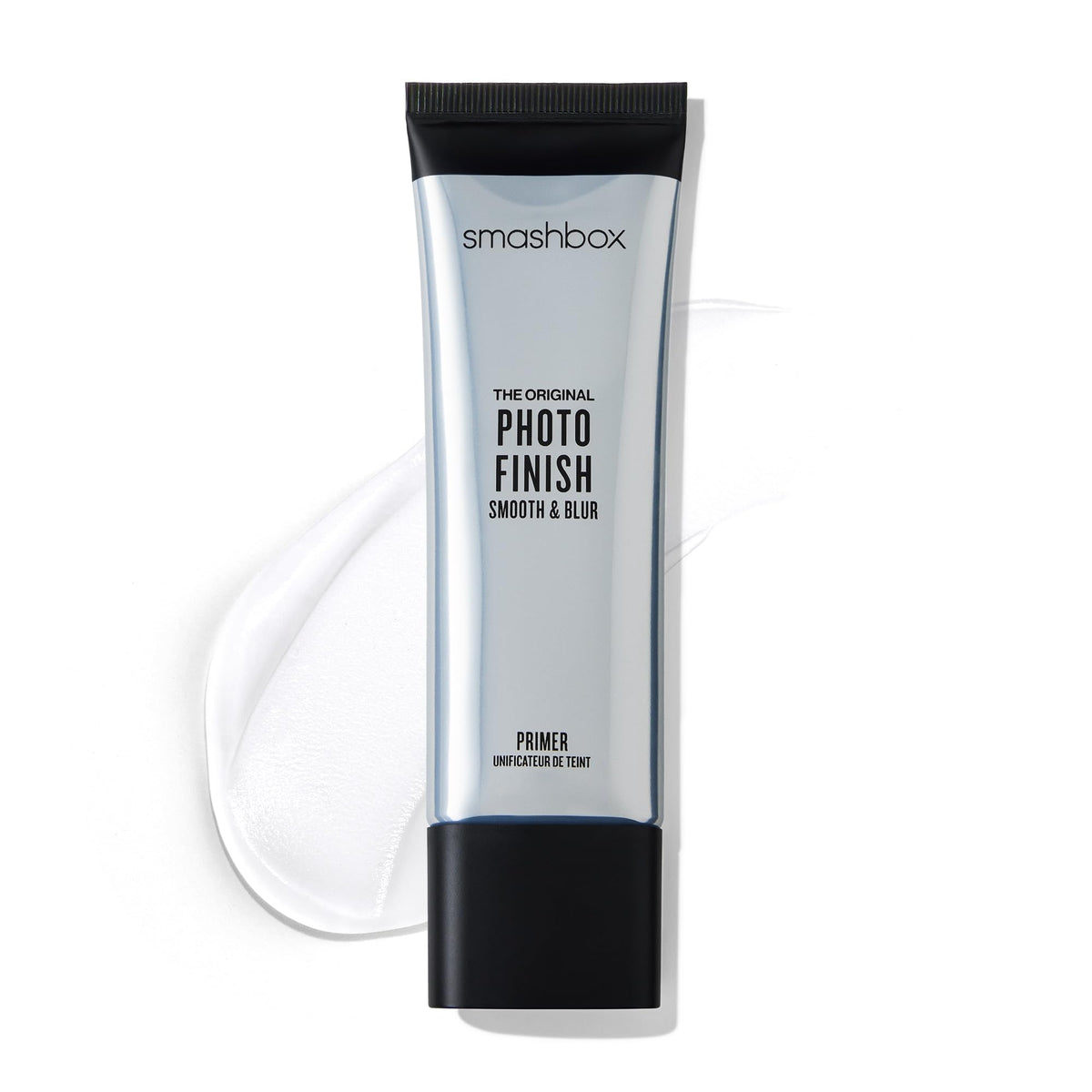 Smashbox The Original Photo Finish bottle close-up, highlighting an oil-free smoothing base.