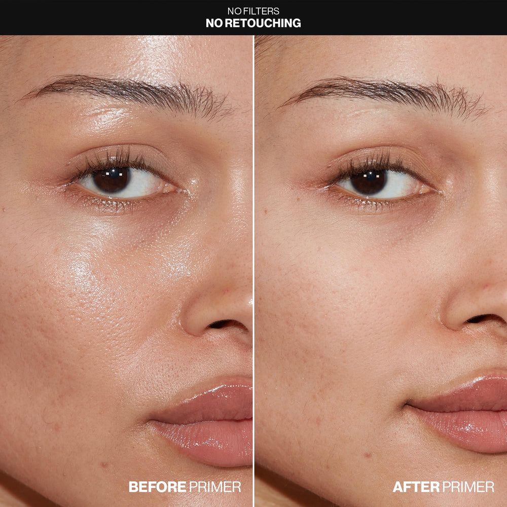 Smashbox Photo Finish applied to cheek shows smooth, makeup-ready skin.