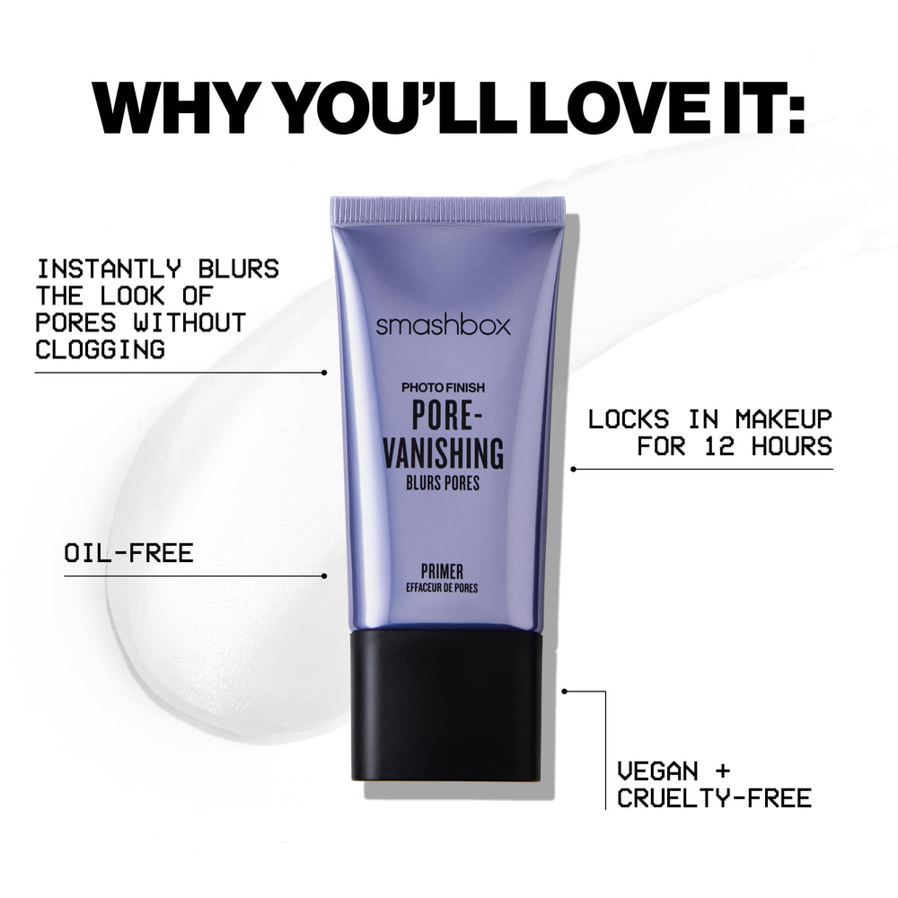 Smashbox Pore Vanishing Primer note: no white cast across skin tones.