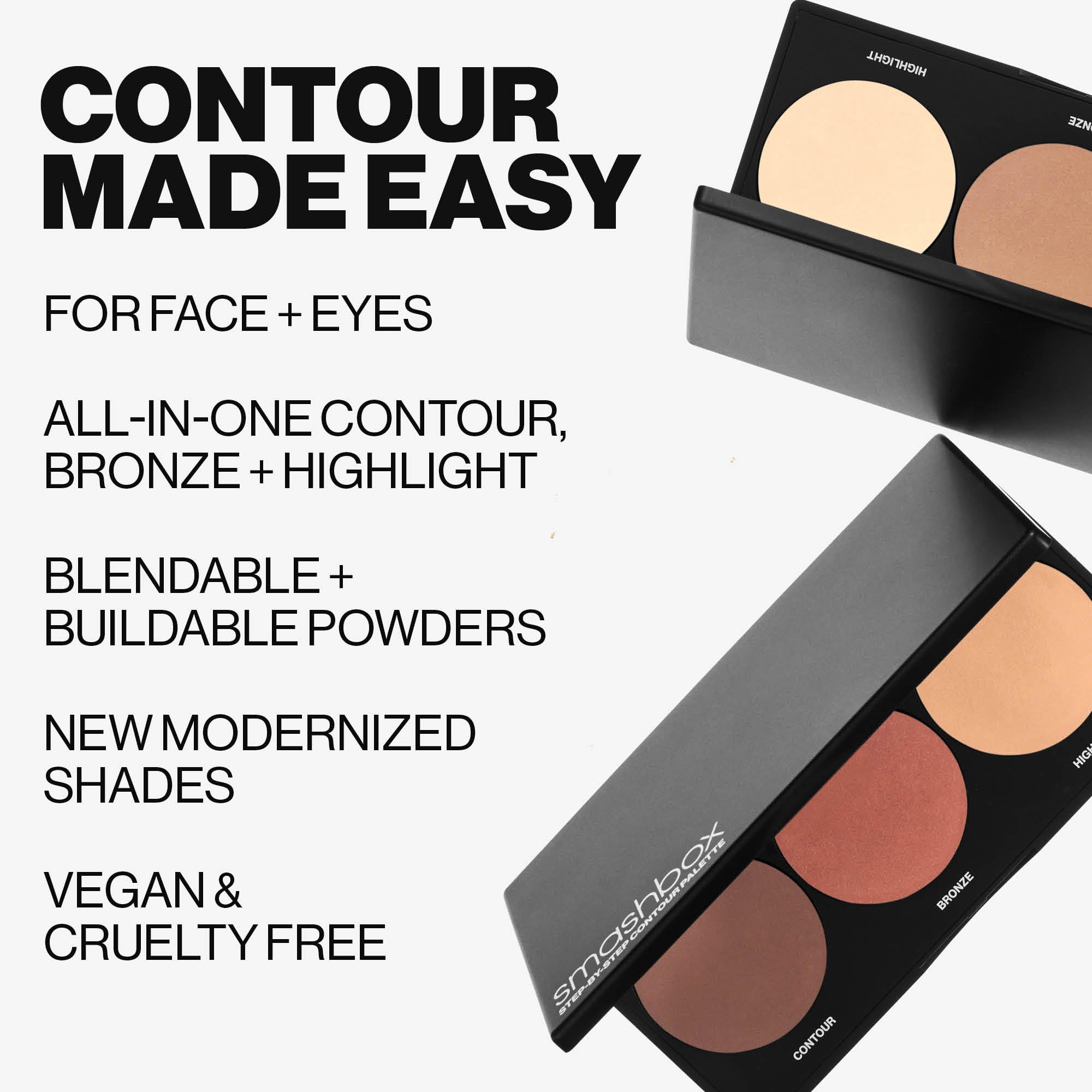 Smashbox Step-By-Step Contour Palette vegan and cruelty-free.