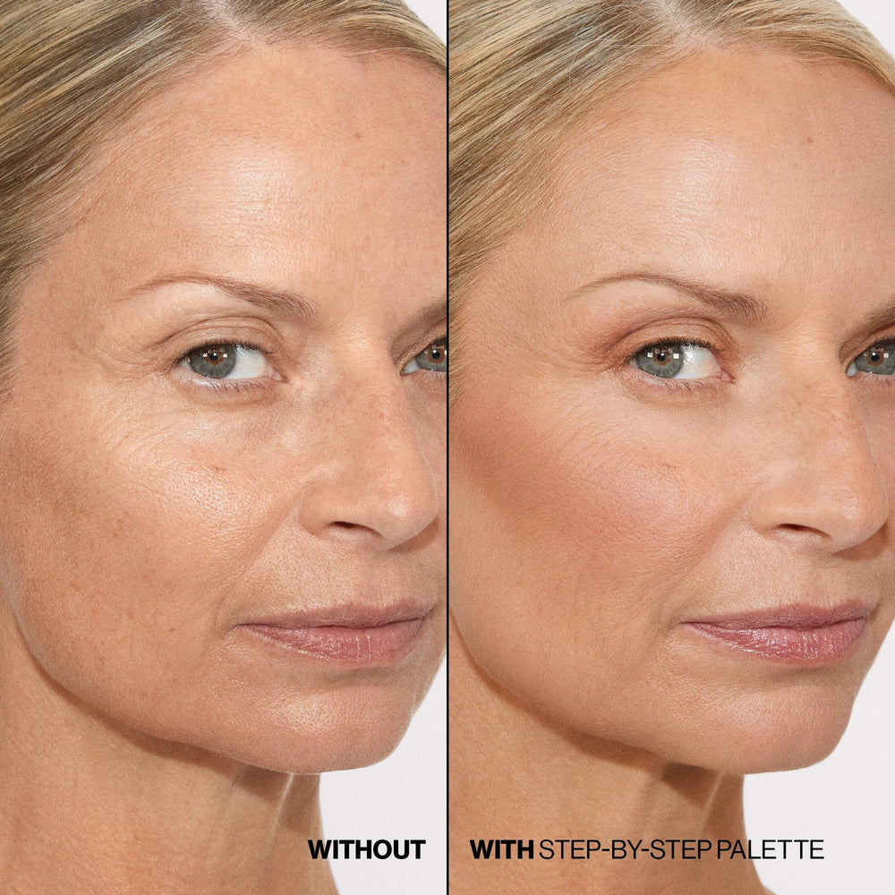 Smashbox Step-By-Step Contour Palette highlight shade for luminous finish.