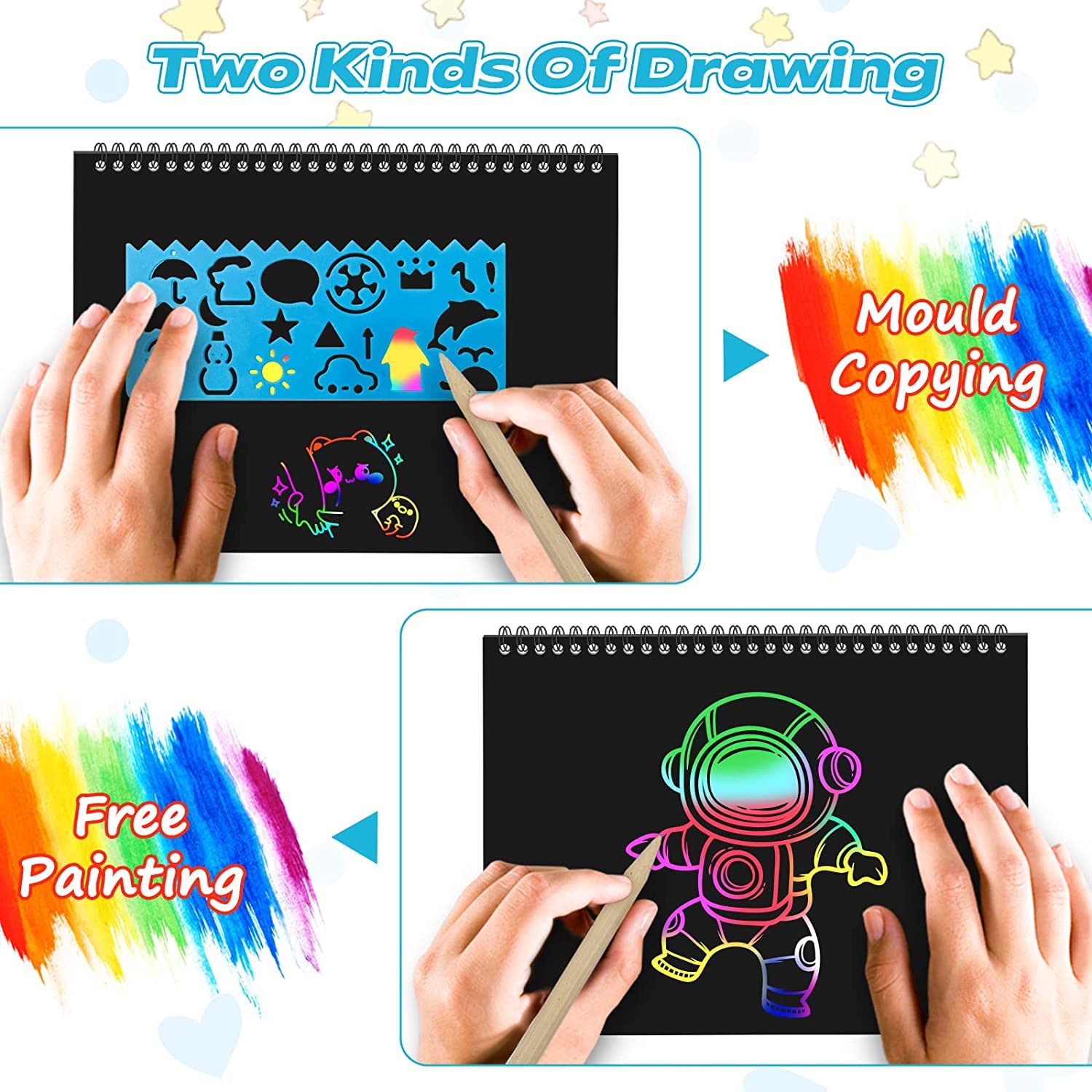 Smasiagon color reveal sheets spark curiosity with vibrant layers.