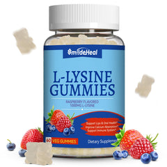SmildeHeal L-Lysine gummies with raspberry flavor for immune health