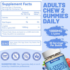 Vegan and gluten-free SmildeHeal L-Lysine gummies