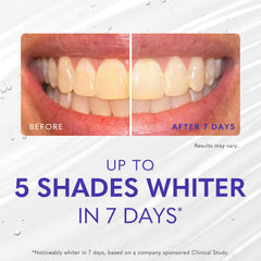 Smileactives Polyclean foam illustrating full-tooth whitening across surfaces