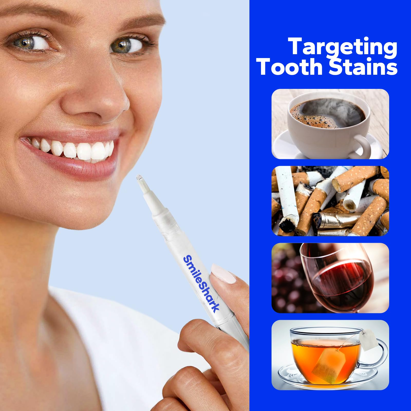 SmileShark portable pen fits in purse or pocket for quick refresh.