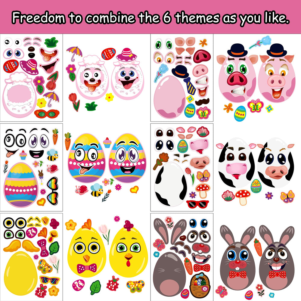 SmilinFit face stickers with eyes and mouths for DIY characters.
