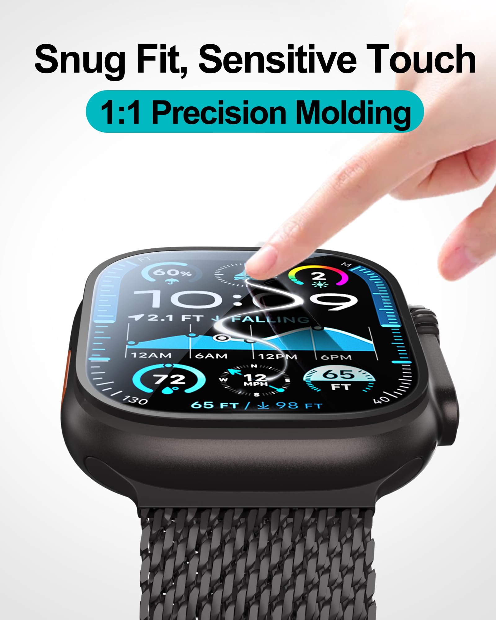 Smiling 49mm Ultra compatibility protector covers Ultra 3 and Ultra 2.
