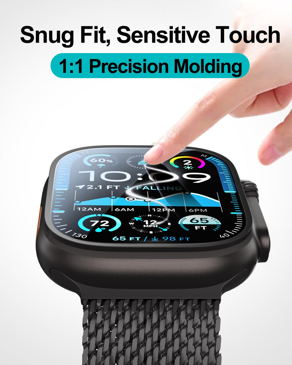 Smiling 49mm Ultra compatibility protector covers Ultra 3 and Ultra 2.