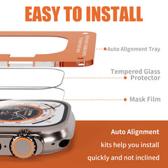Smiling auto-alignment installation frame for easy protector placement.