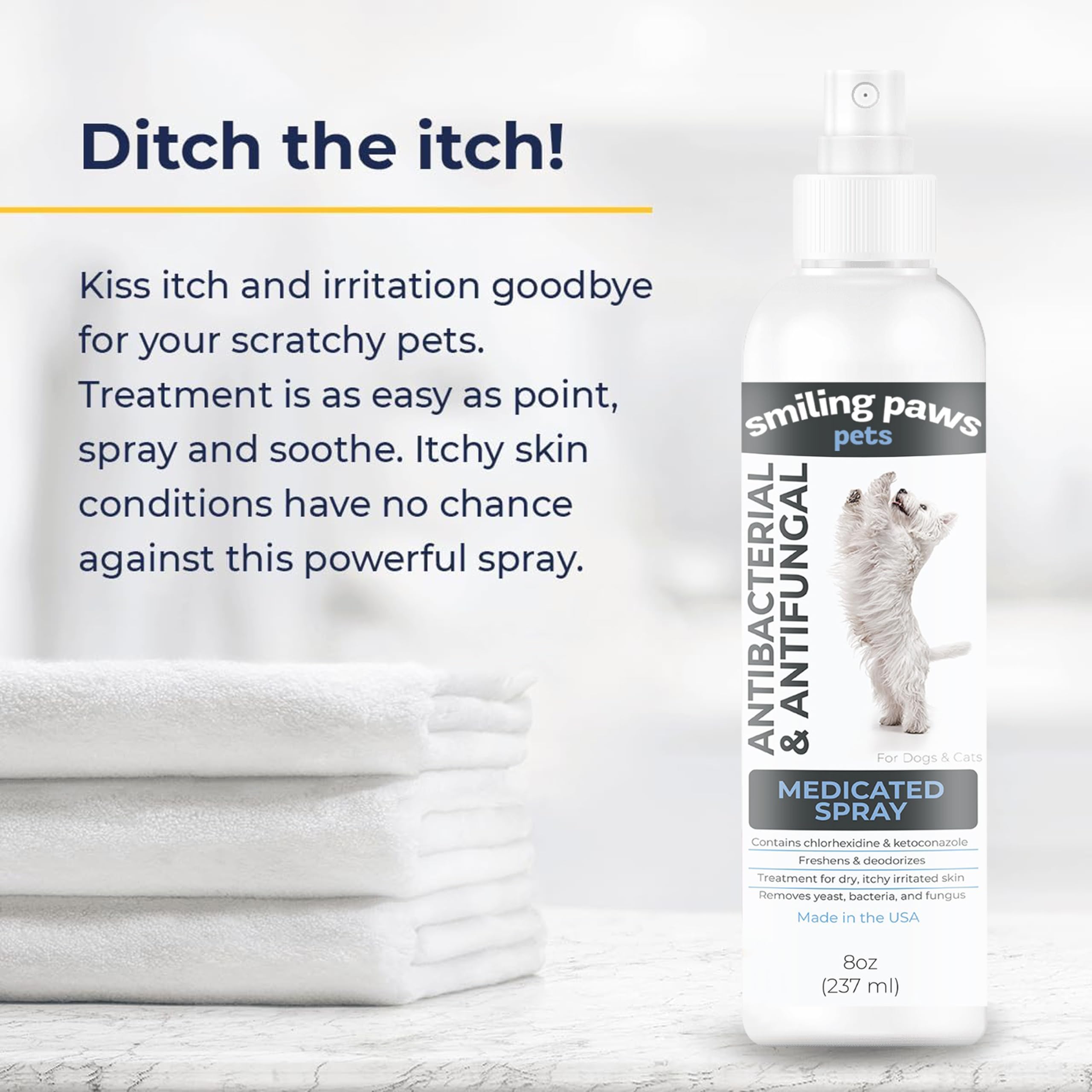 Precise spray nozzle enabling easy, focused treatment during care.